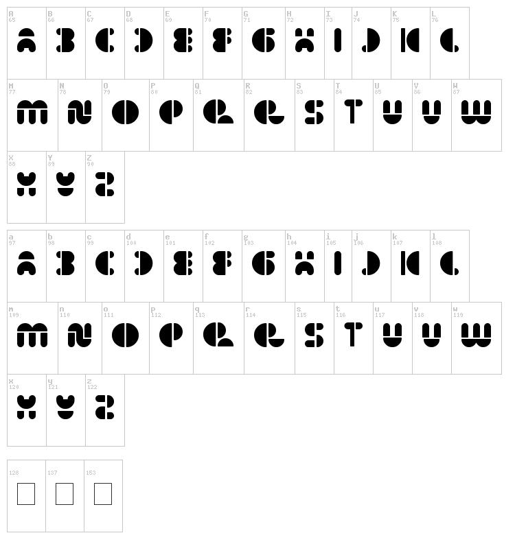 impulse of heart font map